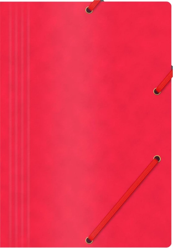 czerwona teczka z gumką Office Products, A4, 390g/m2, preszpanowa