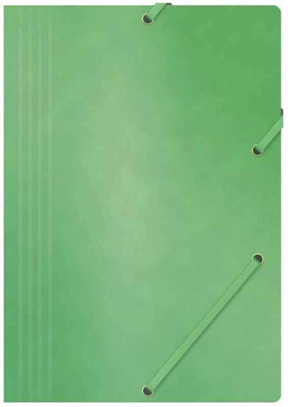 zielona teczka z gumką Office Products, A4, 390g/m2, preszpanowa