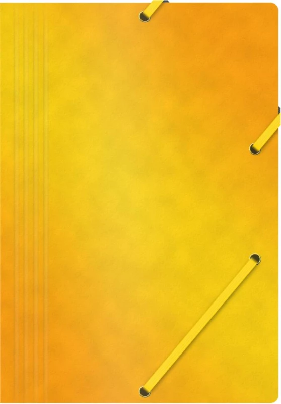 żółta teczka z gumką Office Products, A4, 390g/m2, preszpanowa