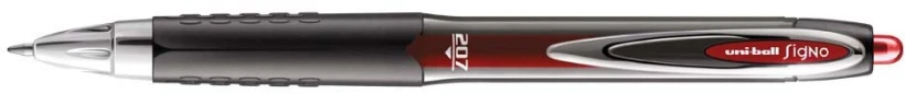 czerwony automatyczny długopis żelowy Uni-ball Signo UMN-207
