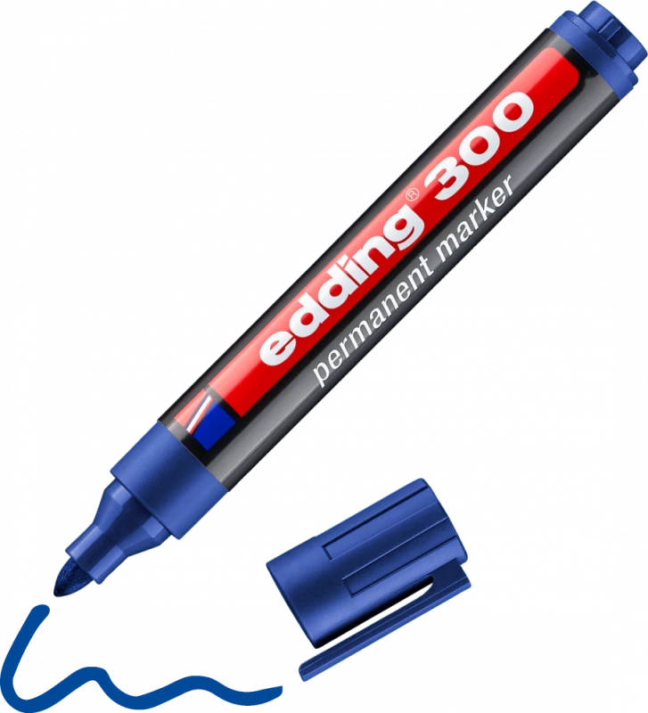 niebieski marker edding 300