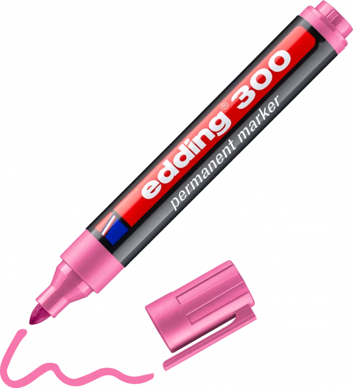 różowy marker edding 300