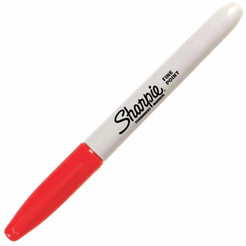 Marker permanentny Sharpie Fine (okrągła, 1 mm, czerwony)