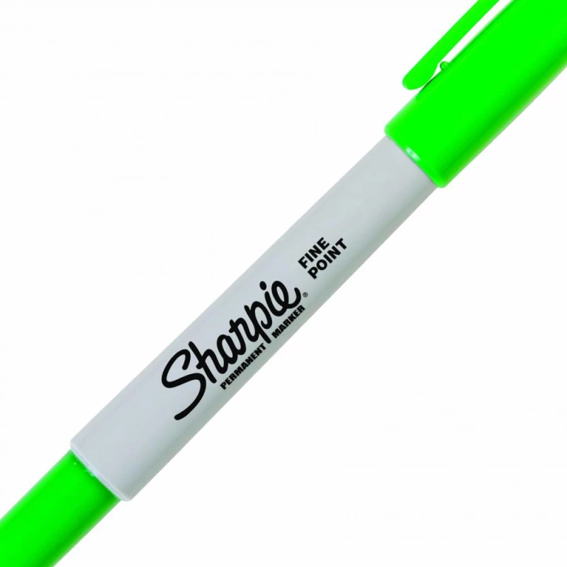 Marker permanentny Sharpie Fine (okrągła, 1 mm, zielony)