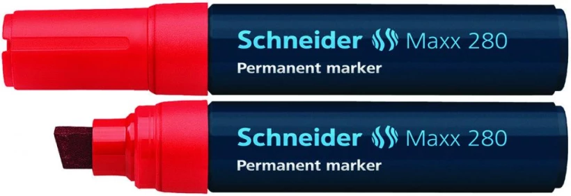 Marker permanentny Schneider Maxx 280 (ścięta 12 mm, czerwony)
