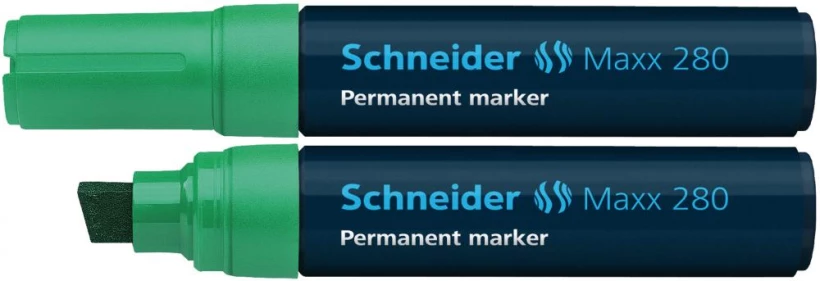Marker permanentny Schneider Maxx 280 (ścięta 12 mm, zielony)