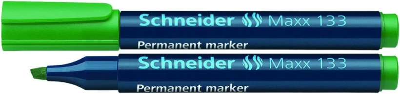 Marker permanentny Schneider Maxx 133 (ścięta, 4 mm, zielony)