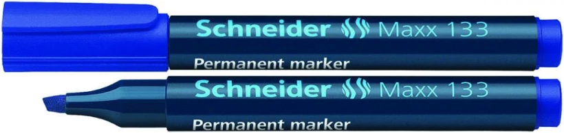 Marker permanentny Schneider Maxx 133 (ścięta, 4 mm, niebieski)