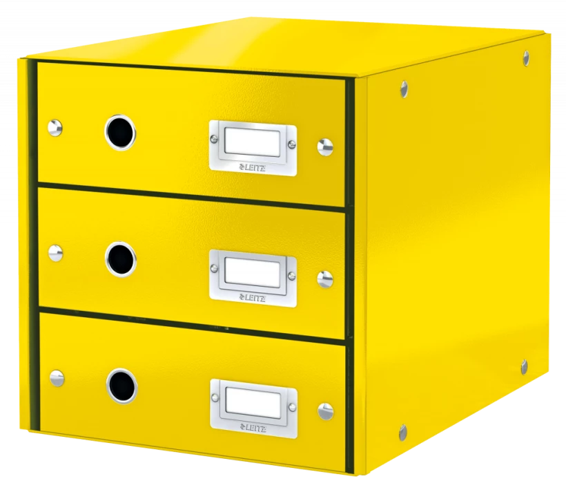 Leitz Click&amp;Store Wow A4 z 3 szufladami, żółty