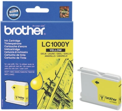 Tusz Brother (LC1000), 400 stron, yellow (żółty)