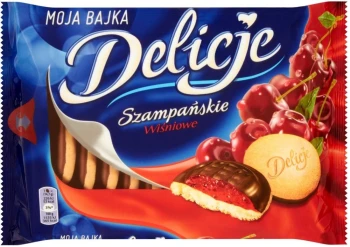 Ciastka Delicje szampańskie Mondelez, wiśniowy, 294g