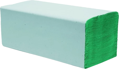 Ręcznik papierowy, jednowarstwowy, w składce ZZ, 200 składek zielony