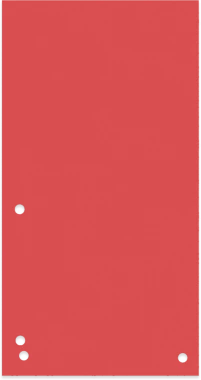 Przekładki kartonowe wąskie Donau, 1/3 A4, 100 kart, czerwony