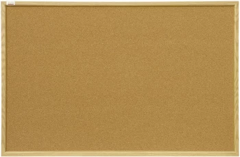 Tablica korkowa 2x3, w ramie drewnianej, 80x60cm, brązowy