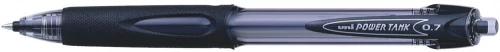 Długopis automatyczny Uni, Power Tank SN-227, 0.7mm, czarny