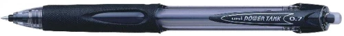 Długopis automatyczny Uni, Power Tank SN-227, 0.7mm, czarny