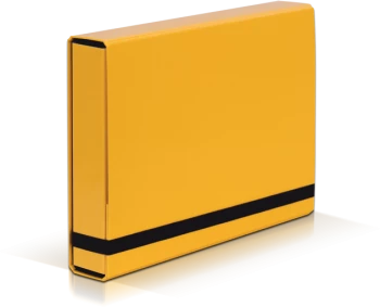 Teczka kartonowa z gumką VauPe Box Caribic, A4, 50mm, żółty