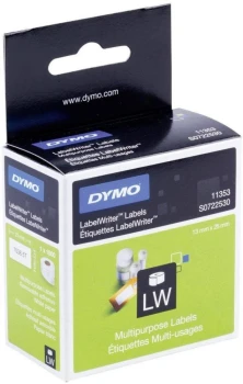 Etykiety do drukarek Dymo LabelWriter 11353, 13x25mm, 1000 etykiet, biały