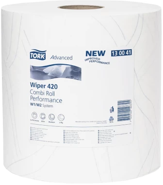 Czyściwo papierowe Tork Advanced Wiper Performance 130041, 2-warstwowe, 262mmx255m, biały