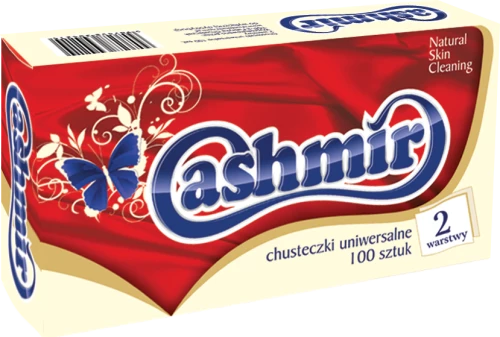 Chusteczki higieniczne Cashmir, w kartoniku, 100 sztuk