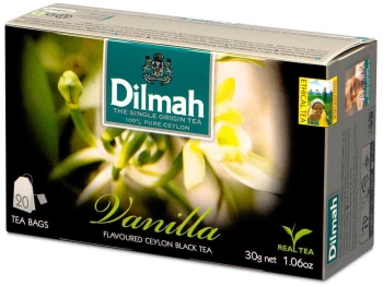 Herbata czarna aromatyzowana w torebkach Dilmah Vanilla, wanilia, 20 sztuk x 1.5g