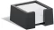 Pojemnik z białymi karteczkami Durable Visifix Cubo, 115x115x60mm,  500 karteczek (90x90mm), czarny