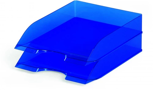 Półka na dokumenty Durable Basic, A4, plastikowa, przezroczysty niebieski