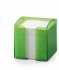 Pojemnik z białymi karteczkami Durable Trend, 100x105x100mm, 800 karteczek, transparentny zielony