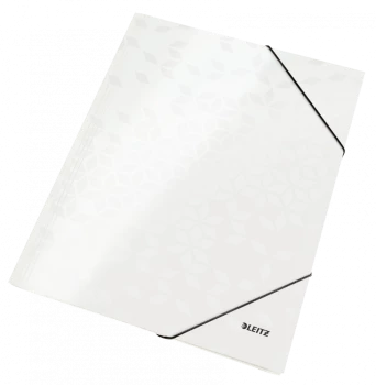 Teczka kartonowa z narożną gumką Leitz Wow, A4, 3mm, biały