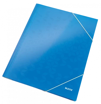 Teczka kartonowa z narożną gumką Leitz Wow, A4, 300g/m2, 3mm, niebieski