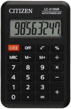 Kalkulator kieszonkowy Citizen LC-210NR, 8 cyfr, czarny