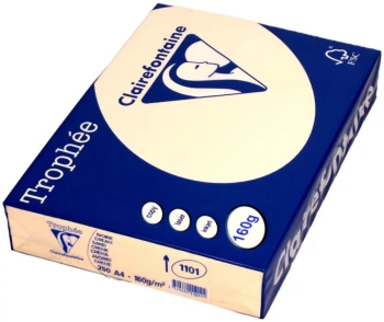 Papier kolorowy Clairefontaine Trophee, A4, 160g/m2, 250 arkuszy, piaskowy (1101)