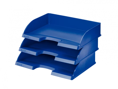 Półka na dokumenty Leitz Plus, długi bok otwarty, A4, plastikowa, niebieski