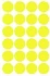Etykiety Avery Zweckform, okrągłe, średnica 18mm, 96 sztuk, żółty
