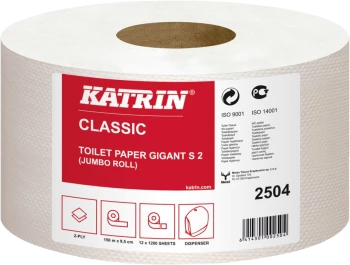 Papier toaletowy Katrin S2 Classic Gigant 2504, 2-warstwowy, 9.5cmx150m, biały