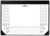 Podkład na biurko Durable, z kalendarzem 2024/2025 i notatnikiem, 59x42cm, z listwą, czarny