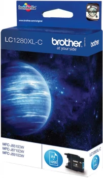 Tusz Brother (LC1280XLC), 1200 stron, cyan (błękitny)