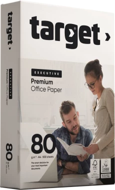 Papier ksero ekologiczny Target Executive, A4, 80g/m2, 500 arkuszy, biały