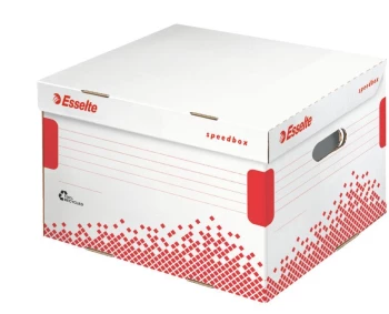 Pudło archiwizacyjne zbiorcze Esselte Speedbox, 433mm, do 5 pudeł 80mm, otwierane z góry, biały