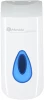 Dozownik do mydła w płynie Merida Top Mini, niebieskie okienko, 9x19x9.8cm, 400ml, biały