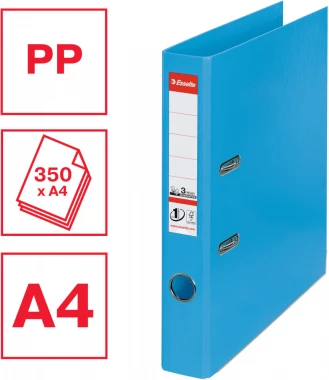 Segregator Esselte No.1 Power, A4, szerokość grzbietu 50mm, do 350 kartek, jasnoniebieski