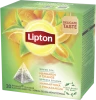 Herbata zielona smakowa w piramidkach Lipton Green Tea, mandarynka z pomarańczą, 20 sztuk x 1.2g