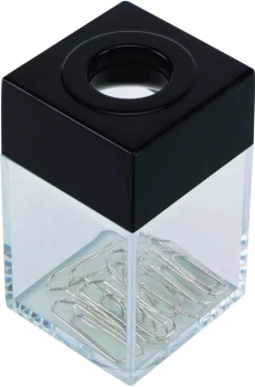 Pojemnik na spinacze Q-Connect, z magnesem, 40x40x70mm, transparentny