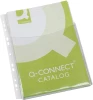 Koszulki krystaliczne Q-Connect, na katalogi, przód 3/4 A4, tył A4, 180µm, 5 sztuk, transparentny