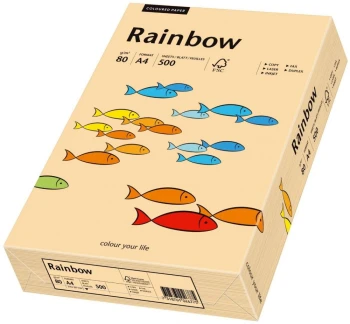 Papier kolorowy Rainbow, A4, 80g/m2, 500 arkuszy, łososiowy (R40)