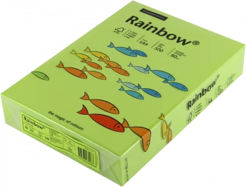 Papier kolorowy Rainbow, A4, 80g/m2, 500 arkuszy, jasny zielony (R74)