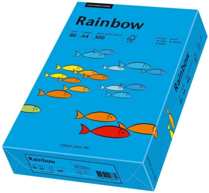 Papier kolorowy Rainbow, A4, 80g/m2, 500 arkuszy, ciemny niebieski (R88)