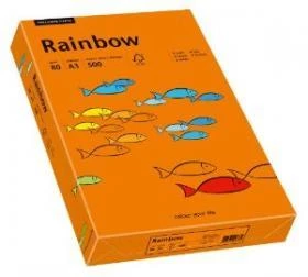Papier kolorowy Rainbow, A3, 80g/m2, 500 arkuszy, pomarańczowy ciemny (R26)