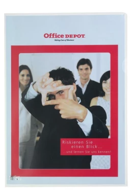 Ofertówki groszkowe Office Depot, "L", A4, 145µm, 25 sztuk, transparentny