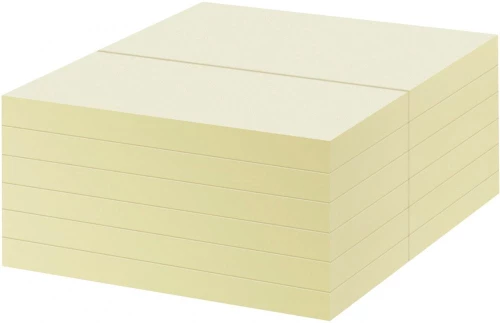 Karteczki samoprzylepne Office Depot, 127x76mm, 12x100 karteczek, żółty pastelowy